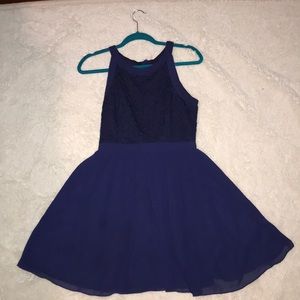 Francesca’s Navy blue textured party dress